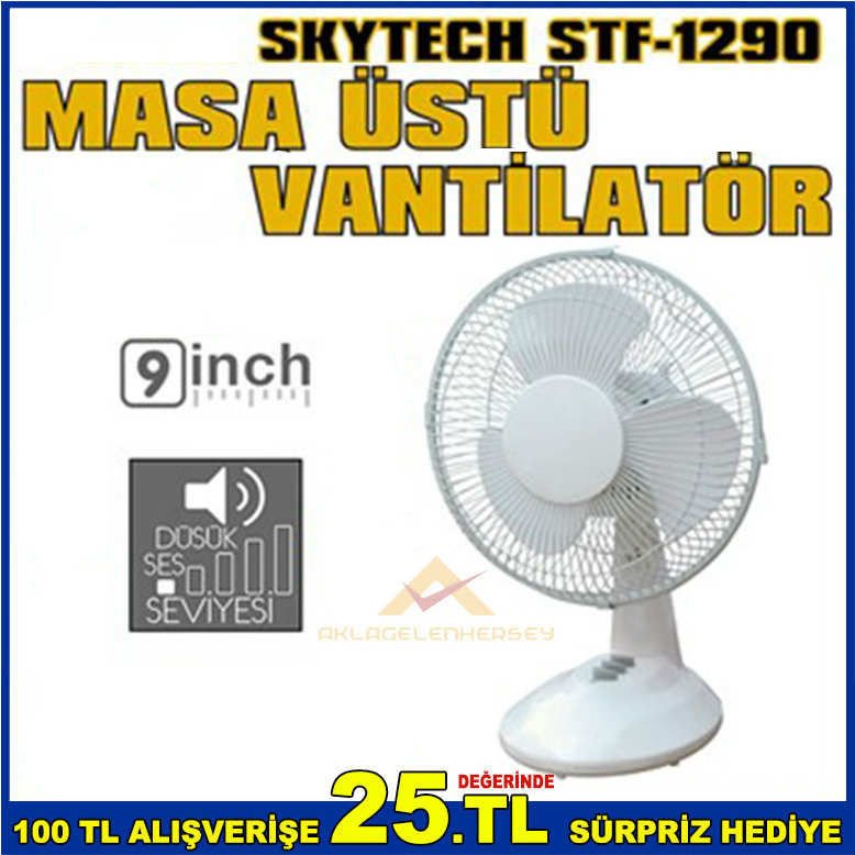 SKYTECH 9'' 2KADEMELİ SESSİZ MASAÜSTÜ VANTİLATÖR