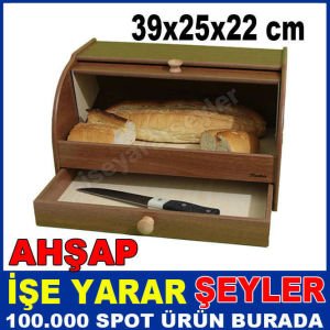 BÜYÜK BOY AHŞAP  ÇEKMECELİ EKMEK KUTUSU EKMEKLİK