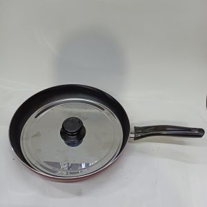 Teflon 30 cm Çapında Piyasa Malı 1.5 mm İnce Aliminyum Özel Kalite Kapaklı Balık Tavası