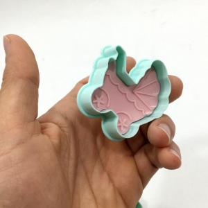 Yaylı Bas Çıkart Bebek Arabalı 4 lü Şeker Hamuru Kurabiye Kalıbı