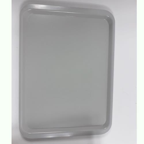 Ömür Boyu Kırılmayan Renkli Servis Tabağı küçük Boy 36x27 Cm gri açık