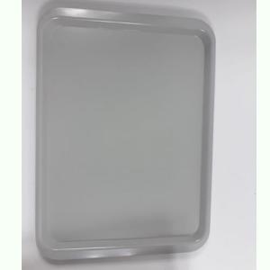Ömür Boyu Kırılmayan Renkli Servis Tabağı küçük Boy 36x27 Cm gri açık