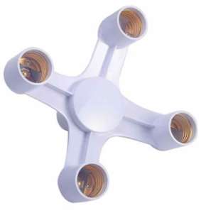 Sade Avize Tarzı Çoklu Duy E27 Vidalı 4'lü Duy Çoklayıcı 4in1 Tak Kullan Tüm Standart Ampüllere Uyar