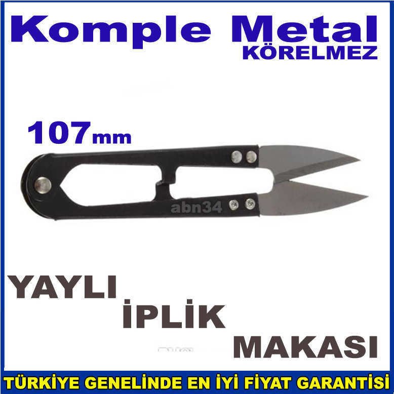 Komple Metal Yaylı iplik Makası Profesyonel Çelik Bıçaklı Yaylı İplik Temizleyici Nakış Makası-3