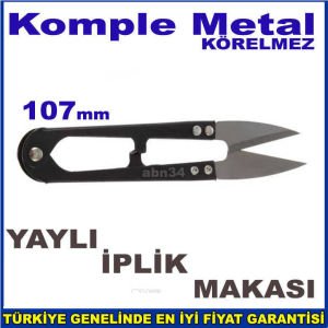 Komple Metal Yaylı iplik Makası Profesyonel Çelik Bıçaklı Yaylı İplik Temizleyici Nakış Makası-3