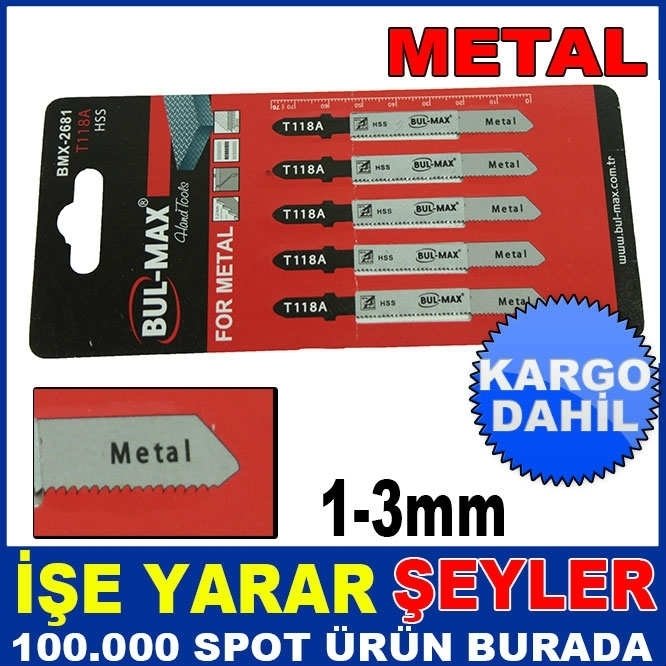 5'li Set 1.Kalite HSS T-118 Metal Dekupaj Biçak Seti 5 adet Fiyat