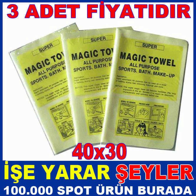 SİHİRLİ TEMİZLİK BEZİ MAGIC TOWEL 3adet FİYATI-3