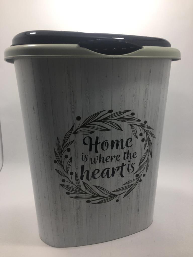 Tahta Ve Yazı Desenli 5 Parça Plastik Banyo Seti