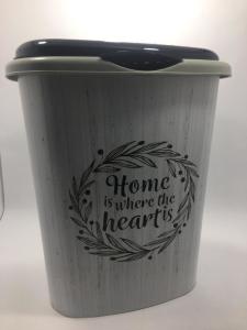 Tahta Ve Yazı Desenli 5 Parça Plastik Banyo Seti