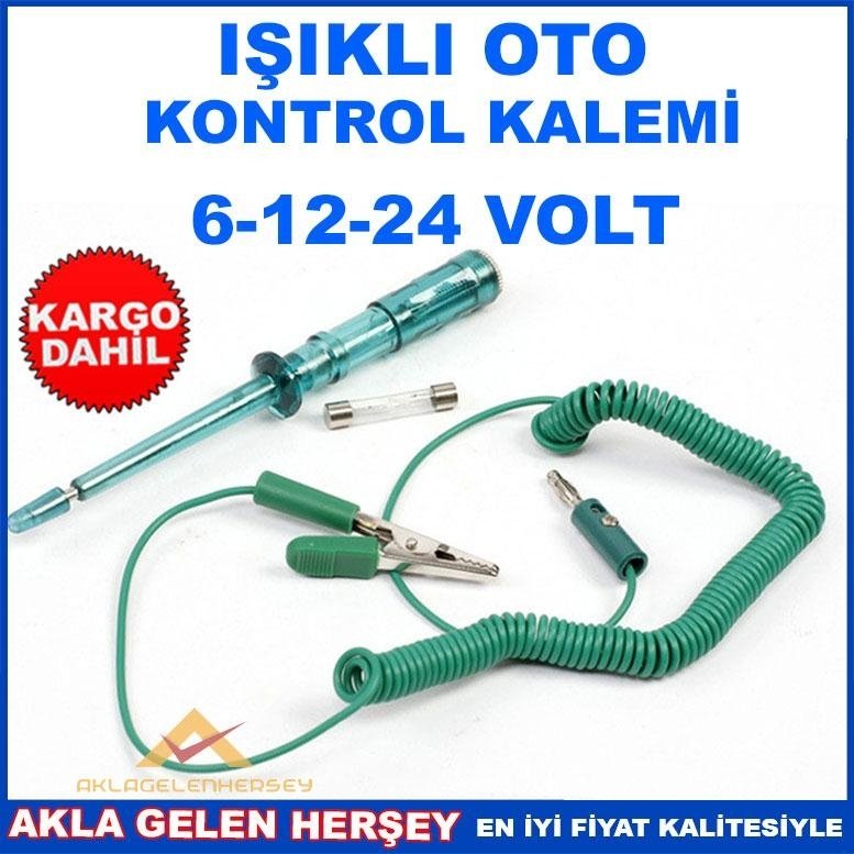 6-12-24 VOLT IŞIKLI OTO ELEKTRİK KONTROL KALEMİ