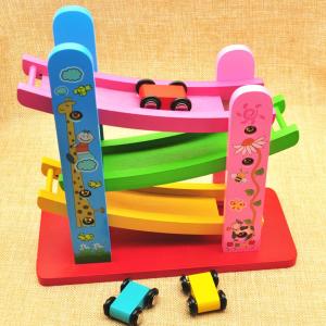 ER070 Eğitici 3lü Ahşap Kaykay Araba Yolu