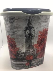 Londra Desenli 5 Parça Plastik Banyo Seti