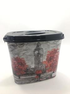 Londra Desenli 5 Parça Plastik Banyo Seti