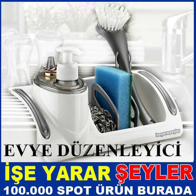 SIVI DETERJAN HAZNELİ 3 BÖLMELİ EVYE DÜZENLEYİCİ