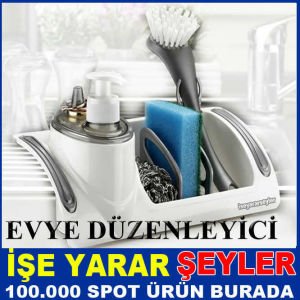 SIVI DETERJAN HAZNELİ 3 BÖLMELİ EVYE DÜZENLEYİCİ