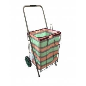 Tekerlekli Pazar Arabası Çekerek Sürülen Model Katlanabilir