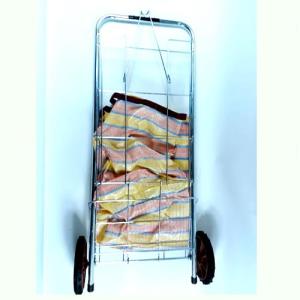 Tekerlekli Pazar Arabası Çekerek Sürülen Model Katlanabilir