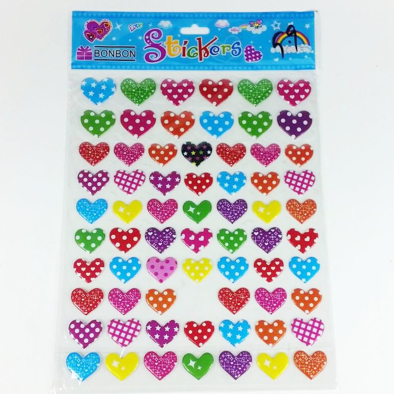 Renkli Kalp Stickers (telefon-tablet-laptop-stickers)