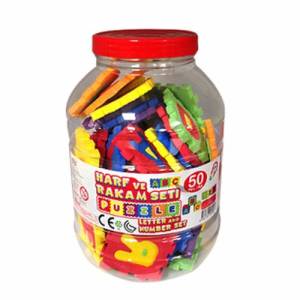 50 Parça Sünger Puzzle Eğitici Harf Ve Rakam Seti Türkçe İngilizce
