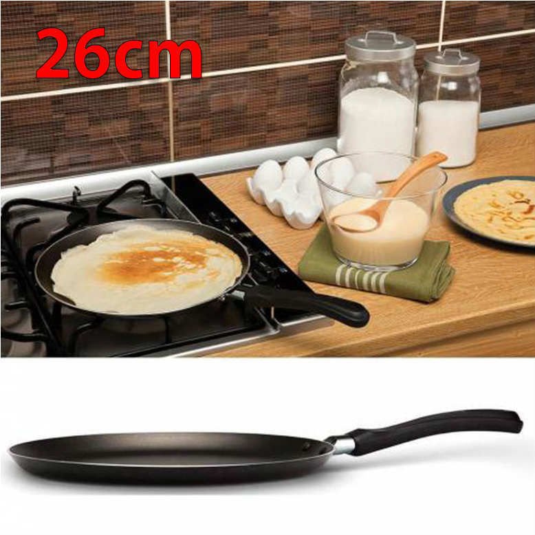 Cem 26cm Teflon Krep Tavası Yanmaz Yapışmaz Ergonomik Kulplu Lezzetli Yemekler İçin Krep Tavası