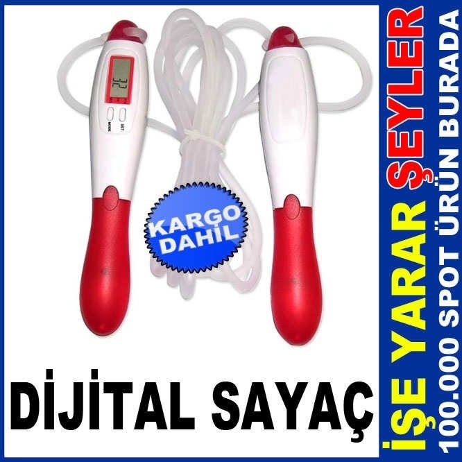 DİJİTAL SAYAÇLI 3 METRE SİLİKON İP ATLAMA İPİ KD