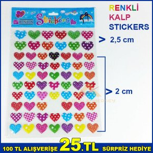 Renkli Kalp Stickers (telefon-tablet-laptop-stickers)