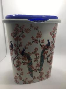 Kuş Ve Çicek Desenli 5 Parça Plastik Banyo Seti