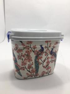 Kuş Ve Çicek Desenli 5 Parça Plastik Banyo Seti