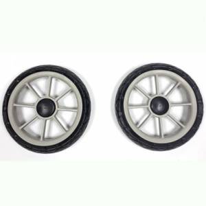 Pazar Arabası 20x20 Cm Teker Takımı Plastik Siyah Beyaz