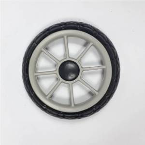 Pazar Arabası 20x20 Cm Teker Takımı Plastik Siyah Beyaz