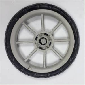 Pazar Arabası 20x20 Cm Teker Takımı Plastik Siyah Beyaz