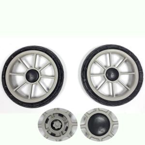 Pazar Arabası 20x20 Cm Teker Takımı Plastik Siyah Beyaz