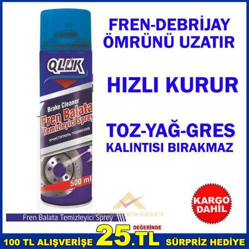 500ml Fren Debriyaj Ve Balata Temizleme Spreyi