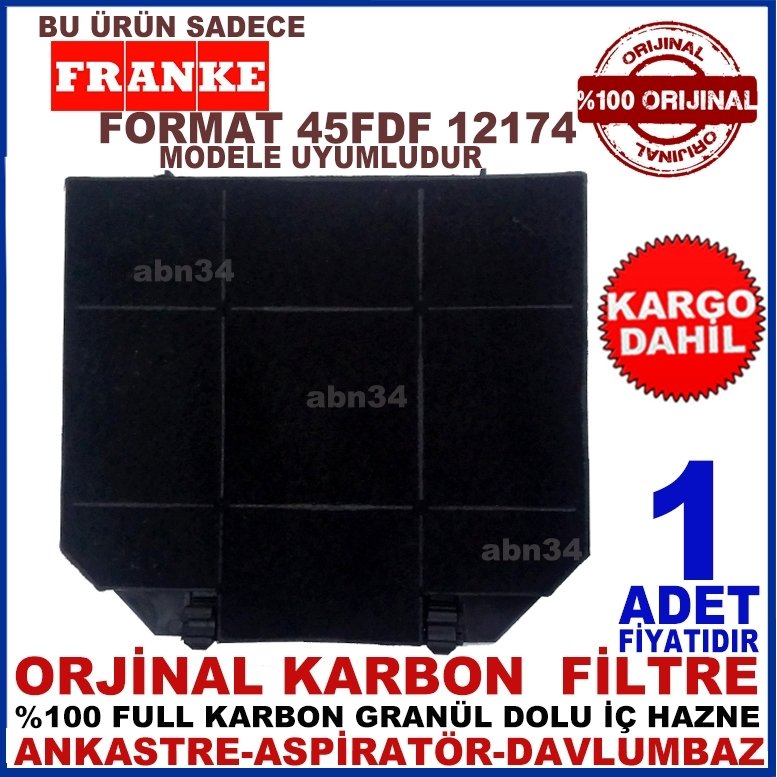 FRANKE  FORMAT 45FDF 12174 ANKASTRE DAVLUMBAZ FİLTRESİ-1013