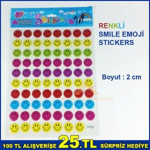 Renkli Smile Emoji Stickers (telefon-tablet-laptop-stickers)