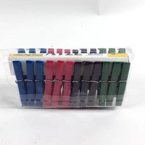 Uzun Ömürlü 24 Adet Renkli Plastik Çamaşır Mandalı