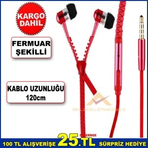 120cm KABLO UZUNLUĞU SES KISMA-AÇMA FERMUAR ŞEKLİNDE KULAKLIK