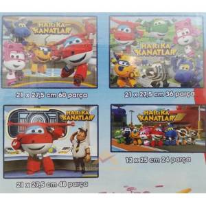 4'lü Harika Kanatlar Eğitici Eğlendirici Puzzle