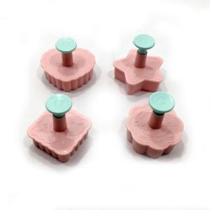 Bas Çıkart Meyve Yaprak Kesici 4lü Şeker Hamuru Kurabiye Kalıbı