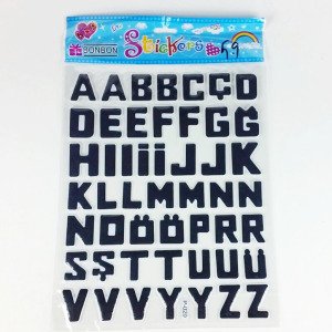 Siyah Alfabe Stickers (telefon-tablet-laptop-defter-kitap-stickers)