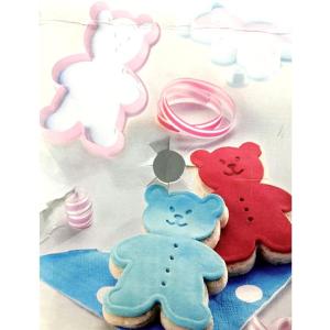 Bas Çıkart Sistem Büyük Ayıcık 2 li Şeker Hamuru Kurabiye Kalıbı