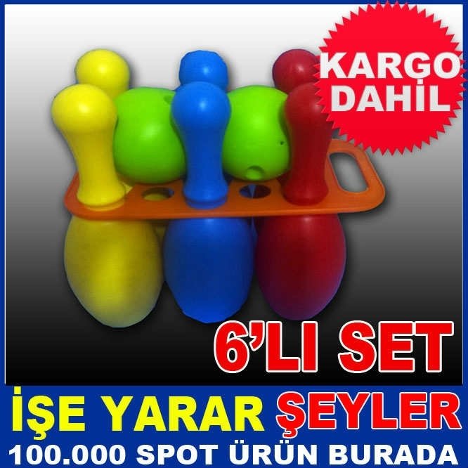 6LI SET KALİTELİ PLASTİK OYUNCAK BOWLİNG SETİ KD