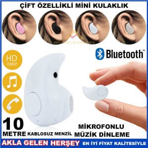 ÇOK FONKSİYONLU MİNİ BLUETOOTH KULAKLIK BEYAZ