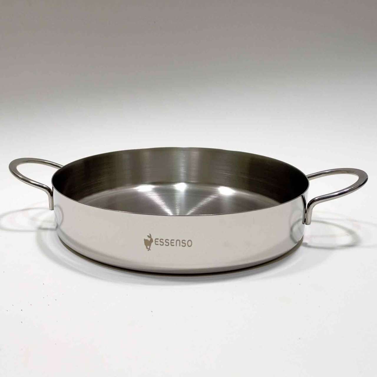 Essenso 18/10 Çelik 304 Kalite Yumurta Sahanı Çift Metal Kulplu Ø14cm Ömür Boyu Garantili Kupon Çok Amaçlı Tava