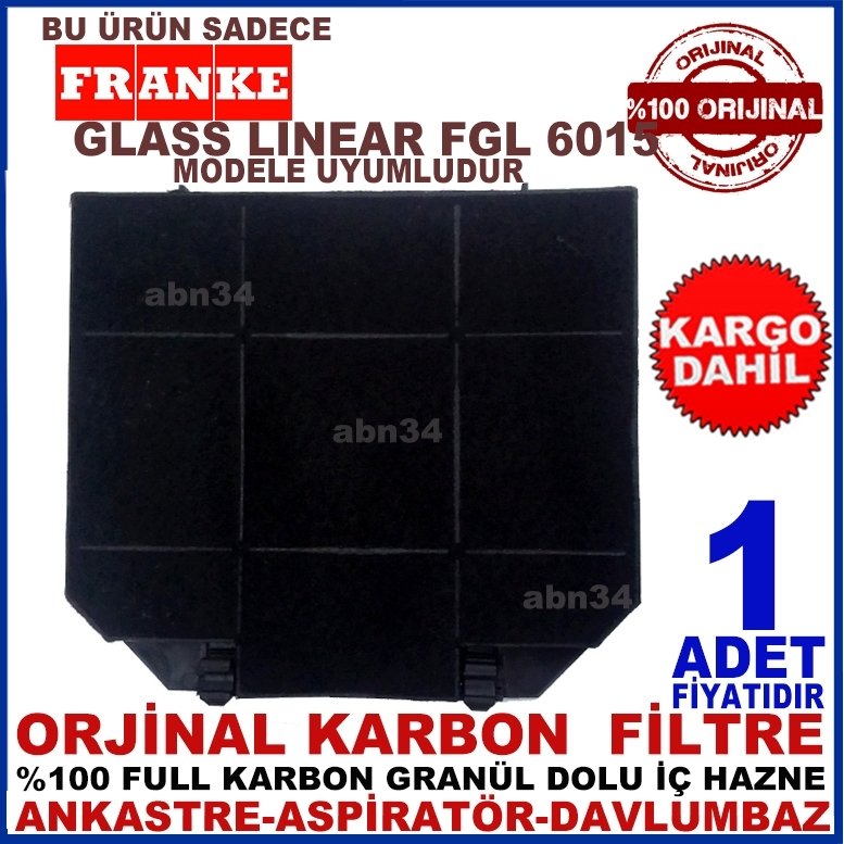 FRANKE  GLASS LİNEAR FGL 6015 ANKASTRE DAVLUMBAZ FİLTRESİ-1013