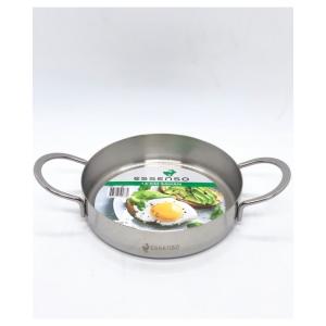 Essenso 18/10 Çelik 304 Kalite Yumurta Sahanı Çift Metal Kulplu Ø14cm Ömür Boyu Garantili Kupon Çok Amaçlı Tava