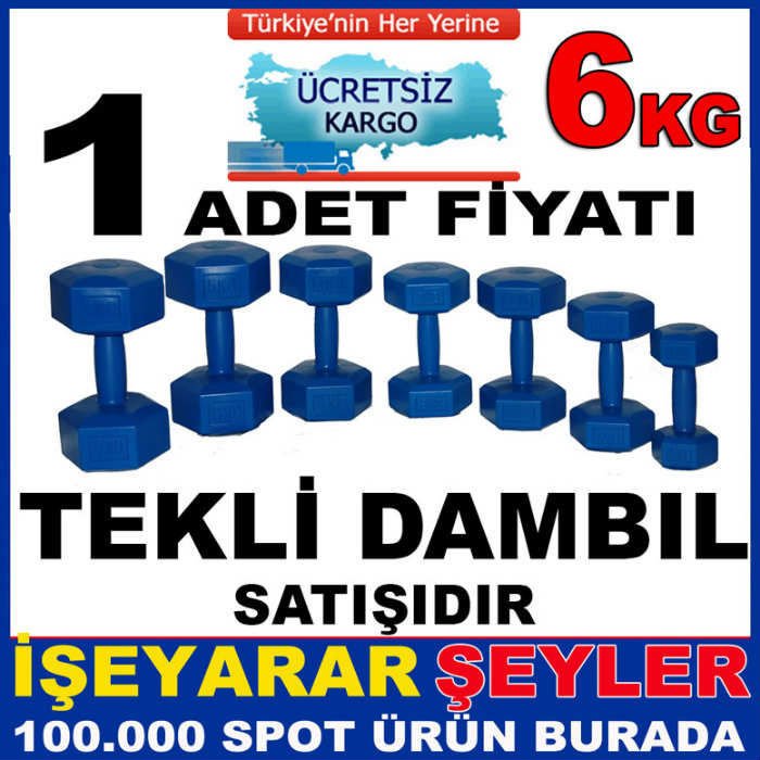 TEK 6kg KÖŞELİ DAMBIL SAĞLIKLI ZİNDE YAŞAM K.DH