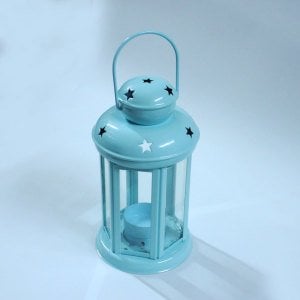 Yıldızlı Motifli Ferforje Metal Mumluk - Tea Light Mumluk - Kafes Mumluk - Dekoratif Mumluk - Şamdan