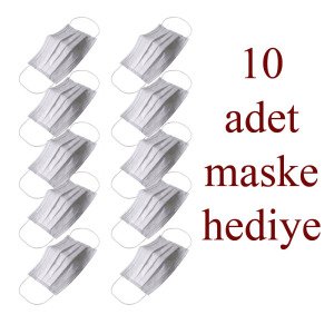 Şeffaf PVC Yüz Koruma Siperi 10 Hediyeli Yüz Koruyucu Sağlık Seti