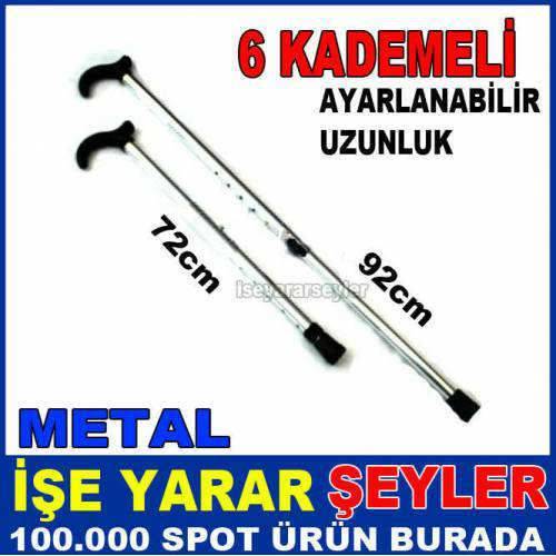 6 Kademe Ayarlanabilir Teleskopik Metal Baston